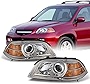 AKKON - For Acura MDX Direct Replacement Chrome Bezel Headlights Driver/Passenger Head Lamps Pair New