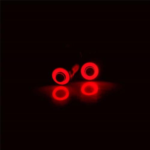 Miniatura 5 de Que-T Faro LED de ojos de ángel y ojos de demonio de 0.394 pulgadas, 2 luces LED para autos de oruga 110 modelo RC (rojo + amarillo, 0.394 pulgadas)