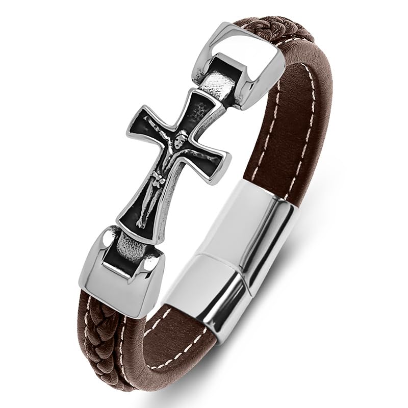Pulsera con Cruz de Jesús para Hombre miniatura 1