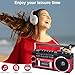 Portable Cassette Player with AM/FM/SW Radio & BT, Boombox for Home and Travel, Record from Radio, Play via SD/USB, Headphone Jack, AC/Battery Power