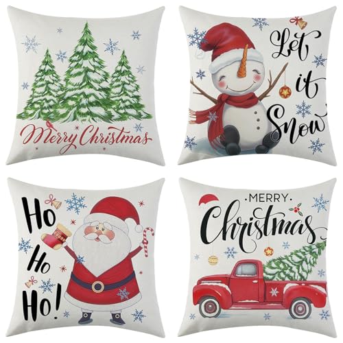 Sunshine smile Kissenbezug Weihnachten 50x50,4 Stück Kissenbezug...