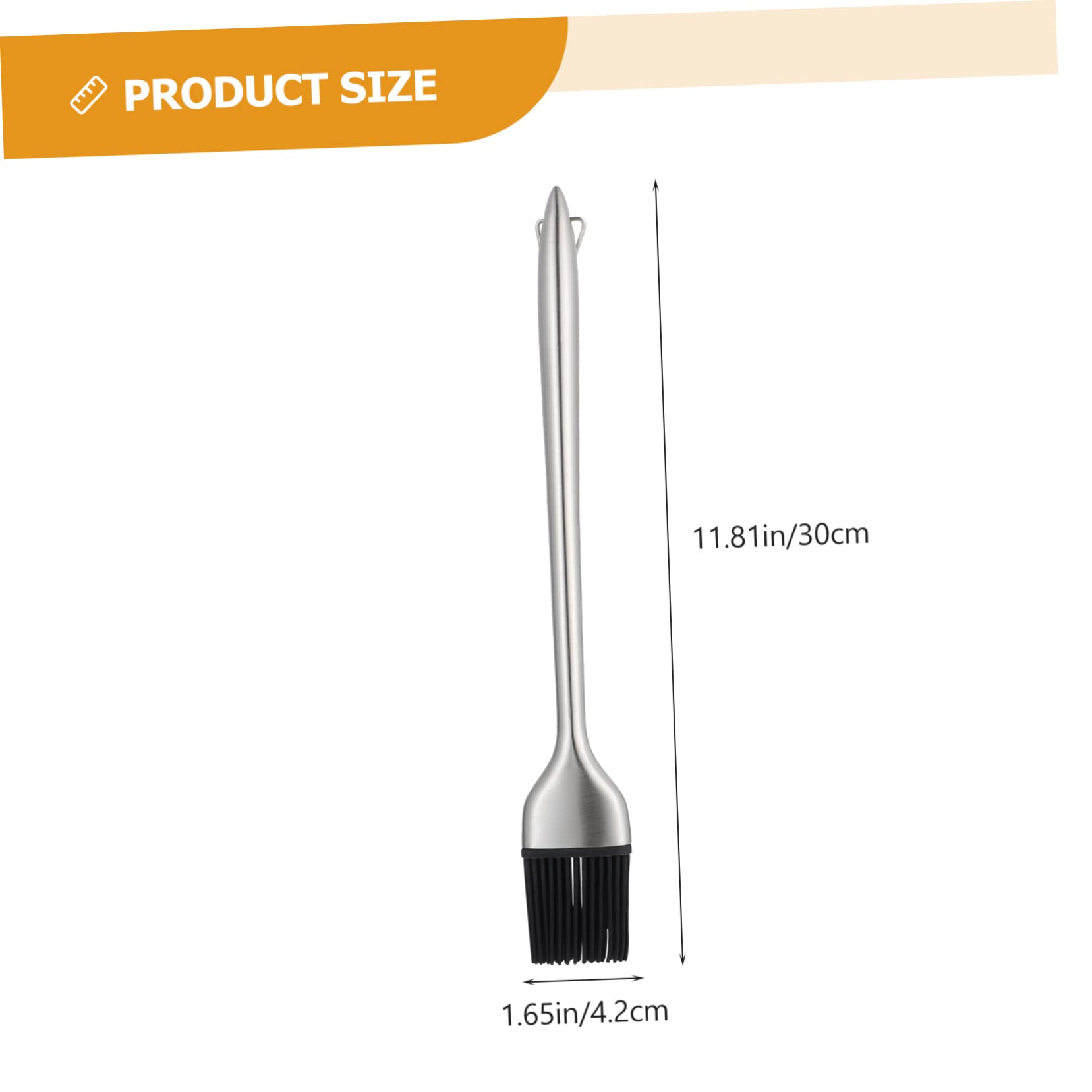 INOOMP Household Silicone Oil Brush Stainless Steel Basting Brush for Bbq and Cooking Heat Resistant Kitchen Oil Brush for Baking and Grilling Easy to Clean Durable Design