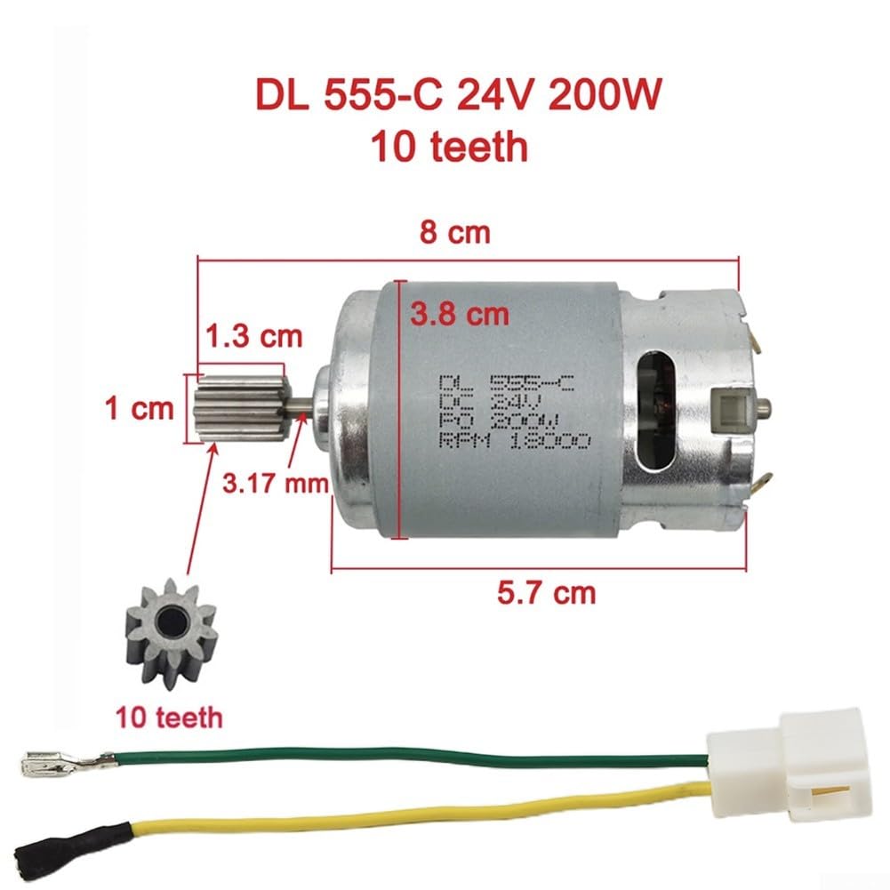 Electric Motor,High Torque RS390 RS550 RS380 Motors for Kids Electric Cars 12V 6V 24V,11000RPM~35000RPM(555 24V 18000RPM)