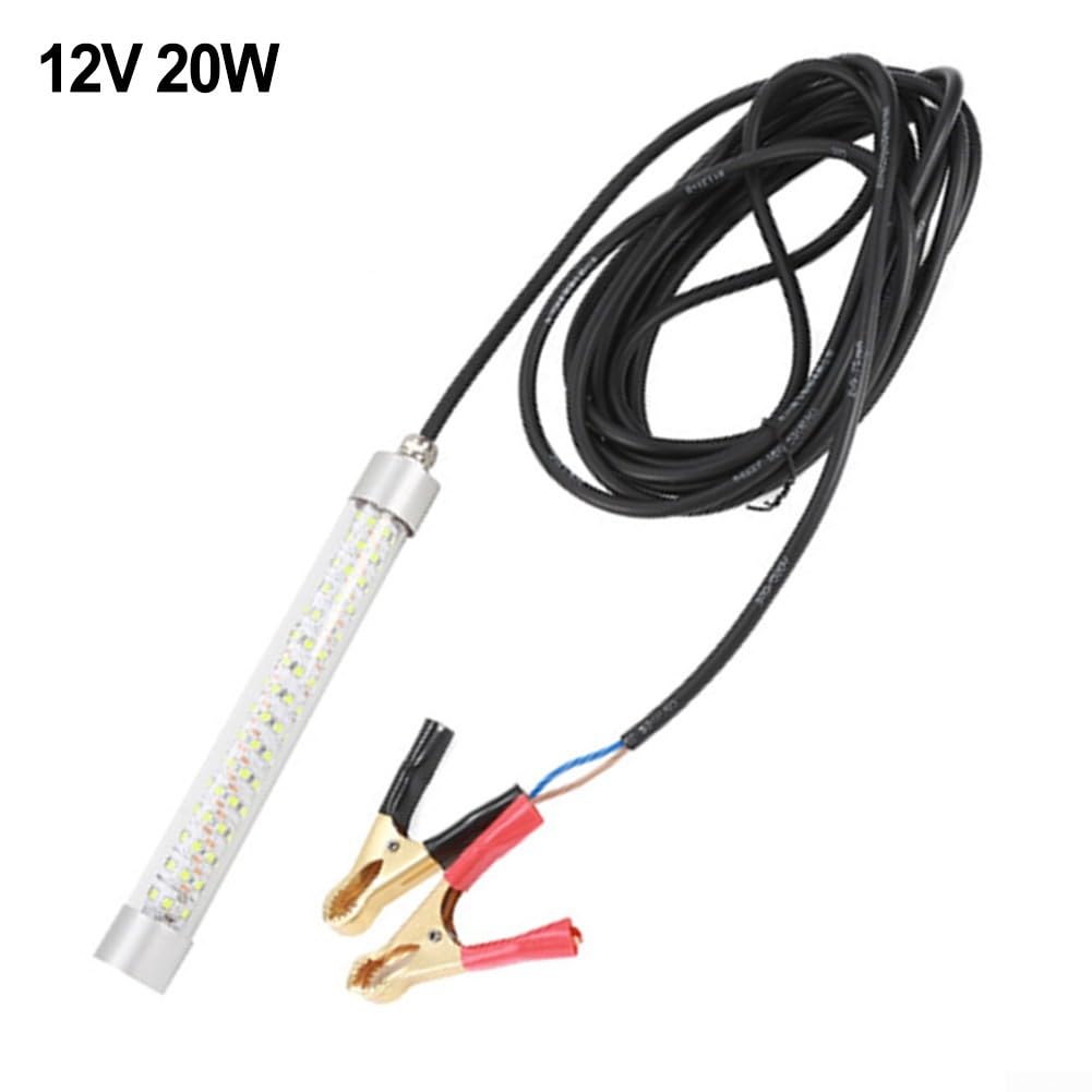 LED Underwater Fishing Light, 12V 20W IP68 Waterproof Fish Attracting Light, Night Fishing Light, Green Night Fishing Attractor, Ice Fishing Accessories