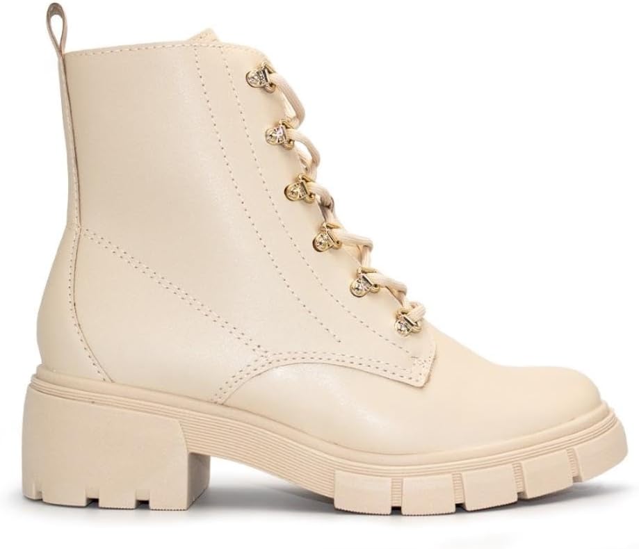 Bota Coturno Ramarim Feminina Casual Napa Vest Aveia 23-11122-cv9-35