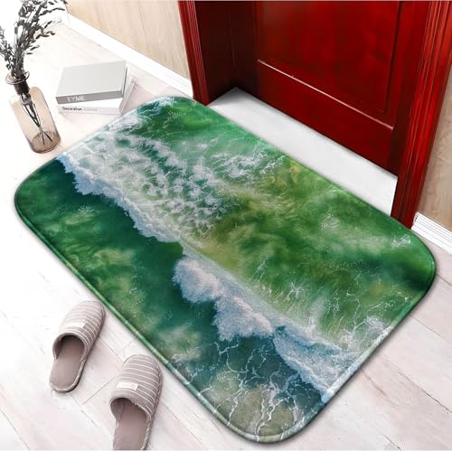 Tapis de salle de bain absorbant rapide en microfibre et mousse à mémoire YHFR - 7
