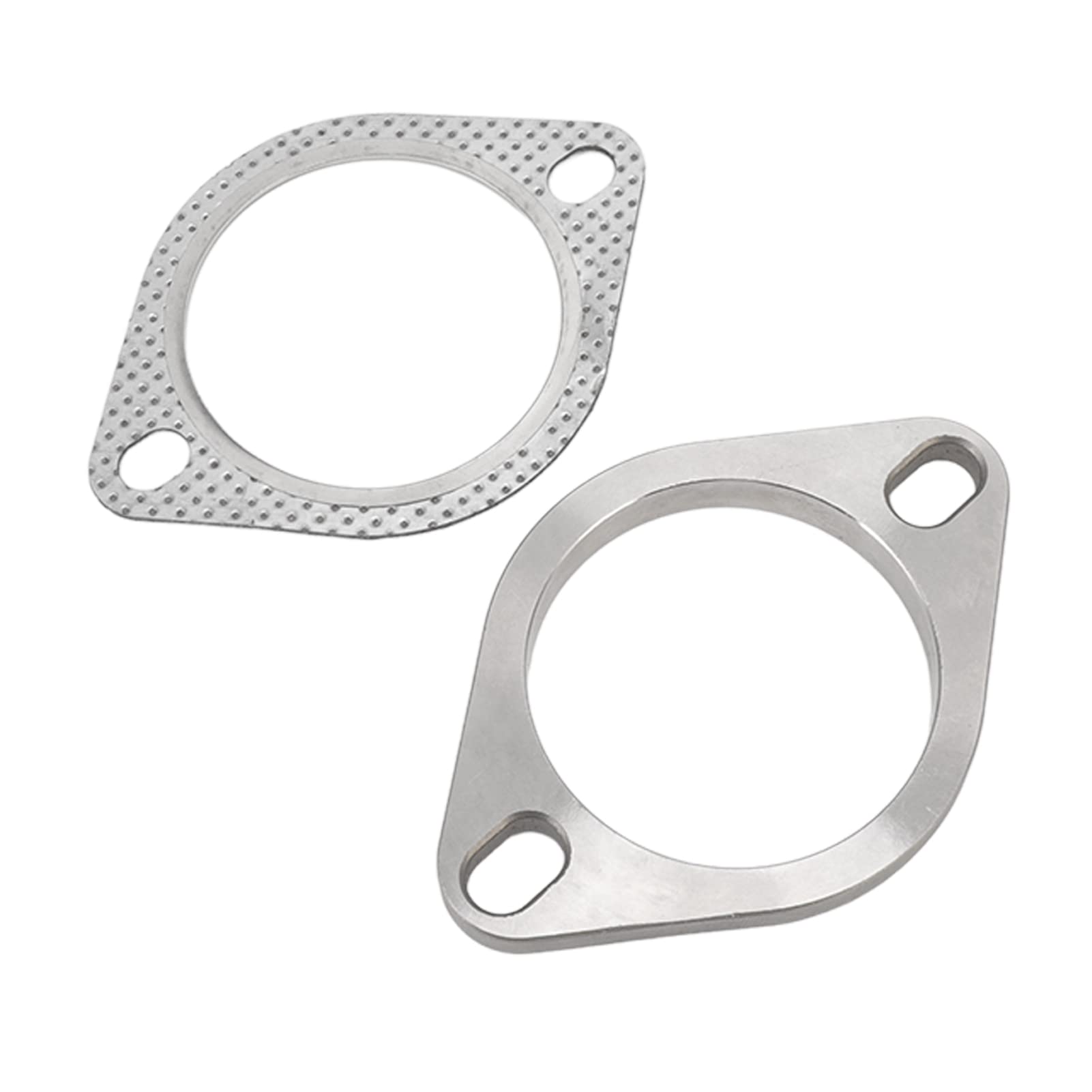 Aramox Kit Flangia Scarico, 3 Pollici Tubo di Scarico Universale con 2 Bulloni (77mm TU-FLN03) per Downpipe, Catback e Headers, Kit di Adattamento per Tubi di Scarico, 3 Inch Unive