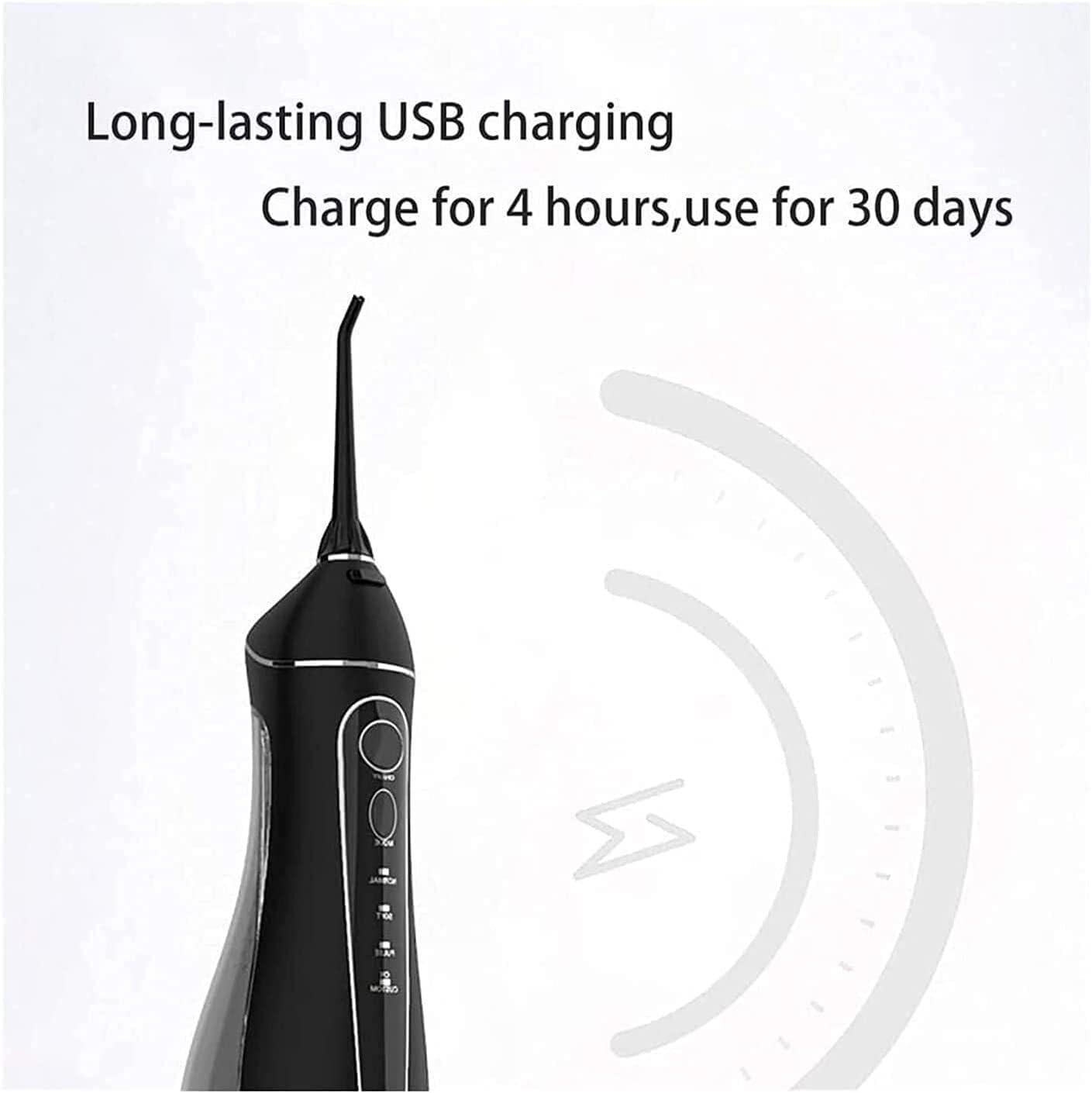GeRRiT Water Flosser Cordless for Teeth, 200ML Professional Dental Oral Irrigator, Portable And Rechargeable IPX7 Waterproof ，Teeth Cleaner for Home Travel, Braces And Bridges Care