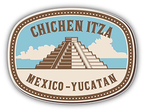 postwalldecor Chichen Itza Mexico Vintage Label Alta Calidad De Coche De Parachoques Etiqueta Engomada 12 x 10 cm