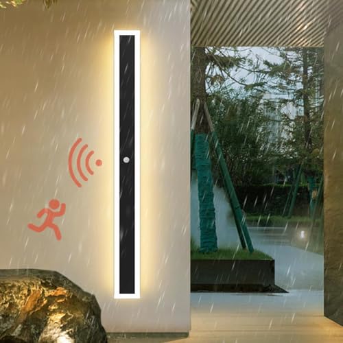 Appliques Murales Luminaire Exterieur Architectural Noir 120cm IP65 Haute Qualité Lumière Neutre