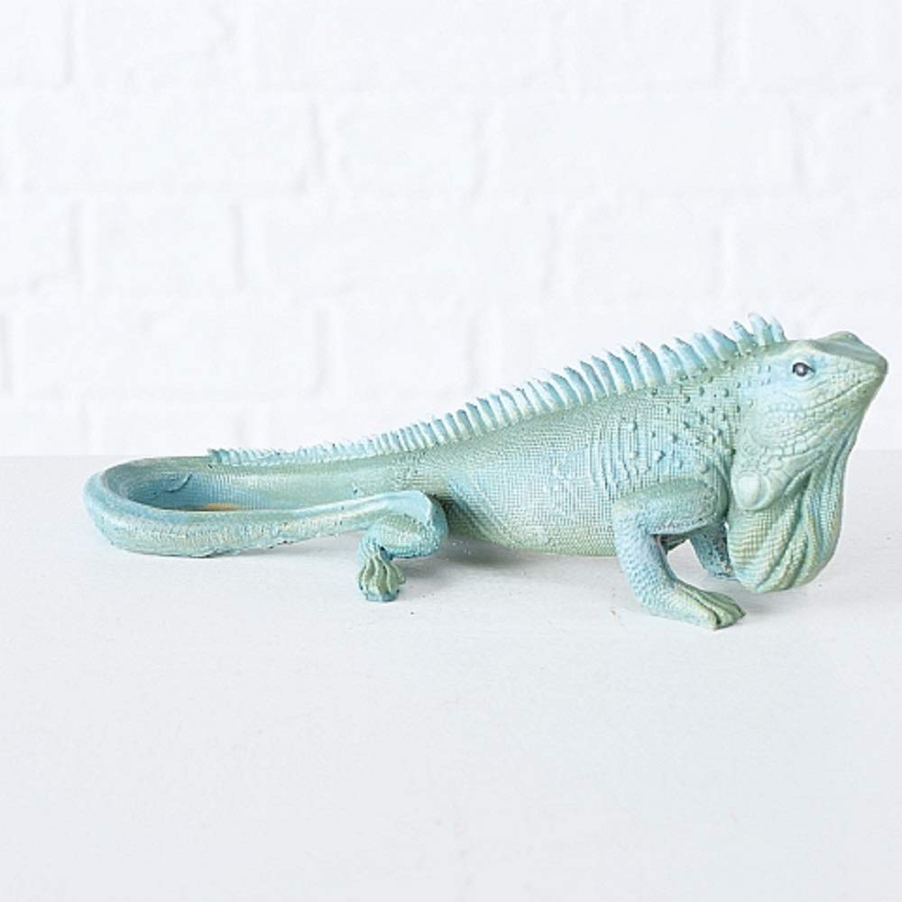 CasaJameDecorative Iguana Lizard 20 x 7 x 5 cm Turquoise Resin