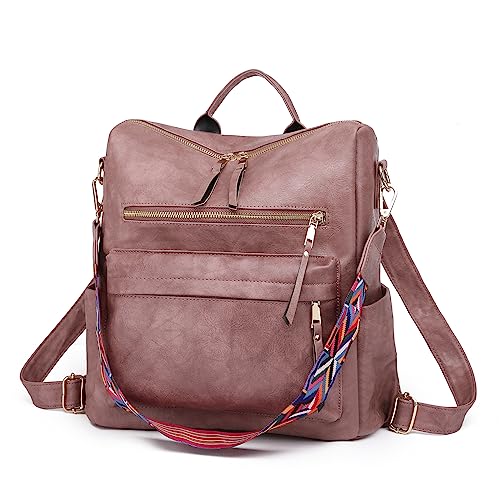 Image of Women's Fashion Backpack Purse for Women Leather Multipurpose Design Ladies Shoulder Bag Travel bag Satchel Handbags