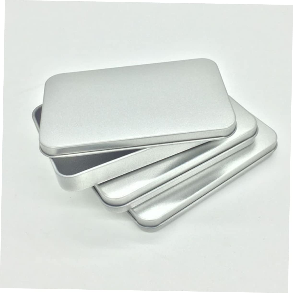 4 Scatole In Alluminio Scorrevoli - Contenitori Metallici Per Organizzazione, Colore Argento - Foto 12