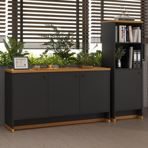 VIA NOSSA - Kit Escritório Buffet e Armário Berlin - Vianossa Cor...