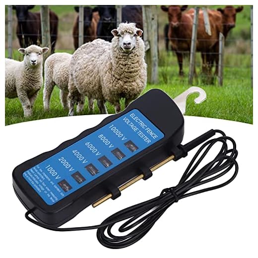 Cerca el¨¦ctrica Digital Medidor de Voltaje de Cerca de ne¨®n,Probador de Voltaje de Cerca el¨¦ctrica, buscador de fallas de 10000 V, Equipo agr¨ªcola, Comprobador de Vallas con 6pcs indicador LED