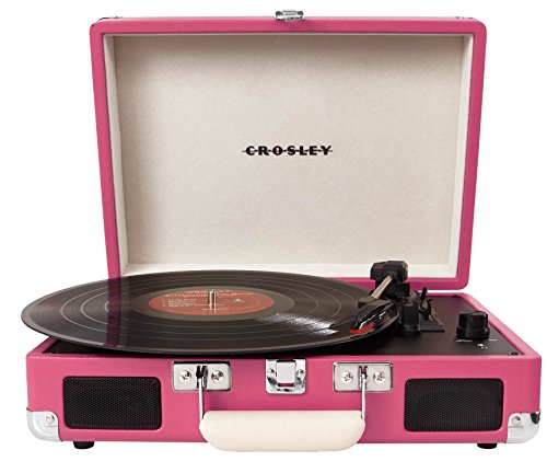 Crosley Cruiser Platine Vinyle Tourne Disque à Trois Vitesse 33/45/78 avec Haut-Parleur Intégré (Prise UK) – Rose - Les Beatles, Paul McCartney, John Lennon, RIngo Starr, George Harrison Crosley Cruiser Platine Vinyle Tourne Disque à Trois Vitesse 33/45/78 avec Haut-Parleur Intégré (Prise UK) - Rose
