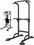 Leiblsufo Power Tower Dip Station pull up bar freestanding, Height Adjustable Exercise Equipment Fitness Workout Station Pull Up Bar frame for Home Gym