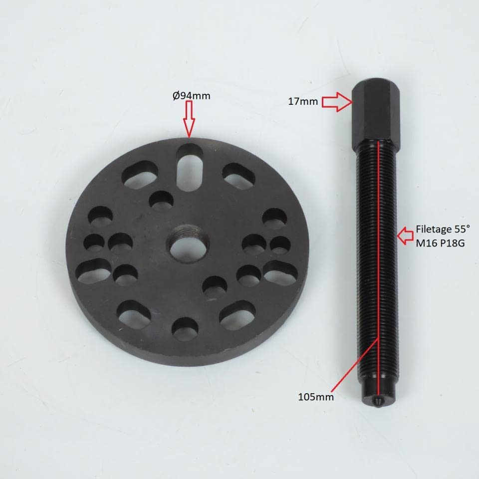 Buzzetti Arrache Volant 5360 Ø94mm 2 ou 3 Point Compatible avec Volant moyeu Embrayage Moto