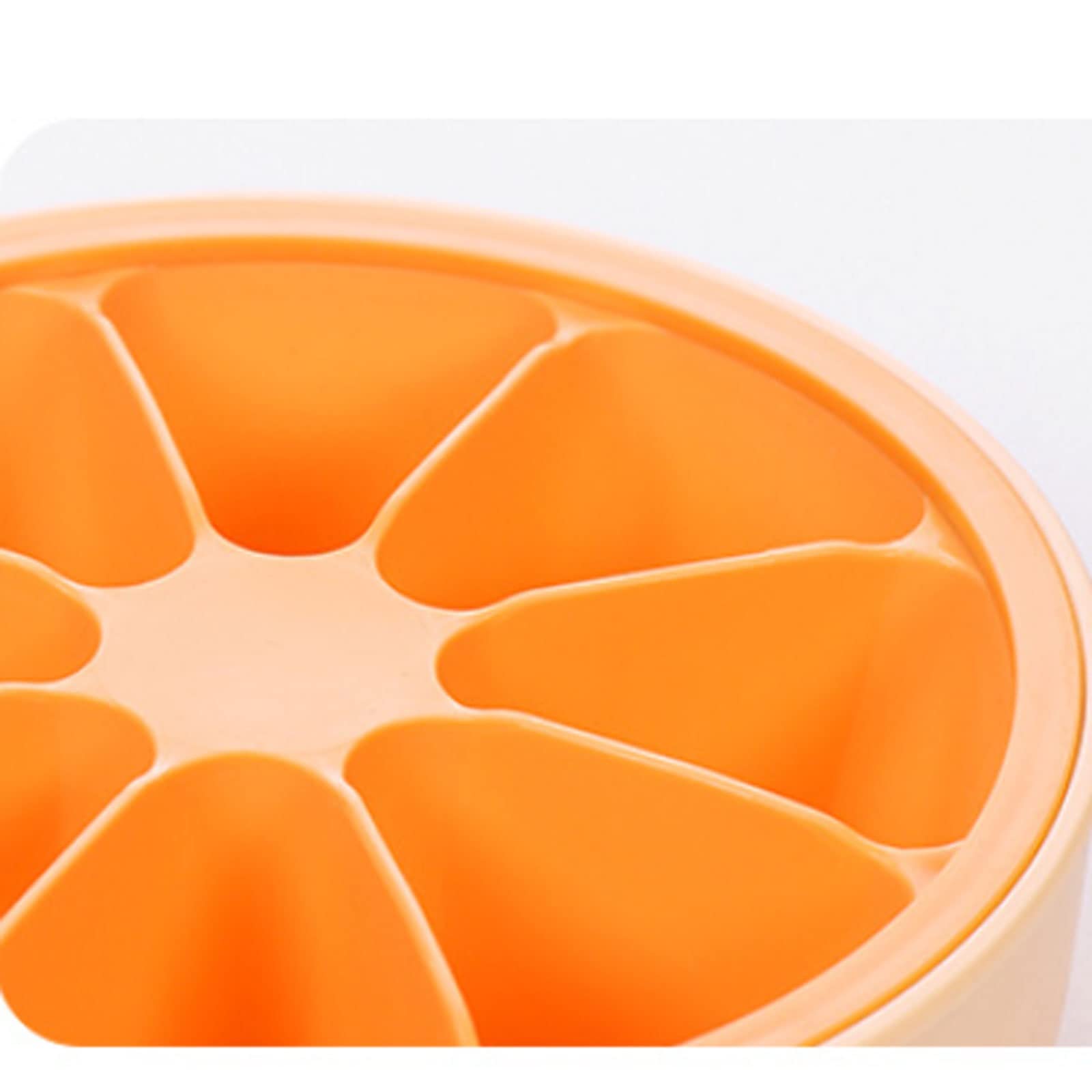 JINGYAN Bacs à glaçons Silicone Ice Cube Round Box with Lid Creative Reusable Homemade Food Grade Mold