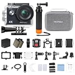 AKASO EK7000 4K30FPS 20MP Action Camera - WiFi EIS Ultra HD 131FT Waterproof Underwater Camera Remote Control 4X Zoom Support External Microphone with Floating Handle Grip