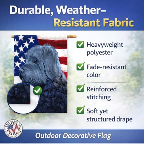 Drapeau Bouvier des Flandres grand modèle multicolore résistant