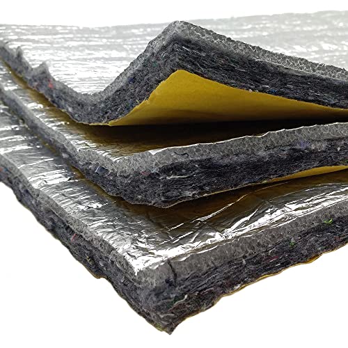 Aislante térmico y acústico para coches, caravanas, furgonetas, camper (0,5 m x 1,20 m)   Aislamiento con cara autoadhesiva para fácil colocación