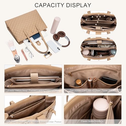 Bolso Tote Acolchado para Laptop Mujer 13-14" miniatura 6