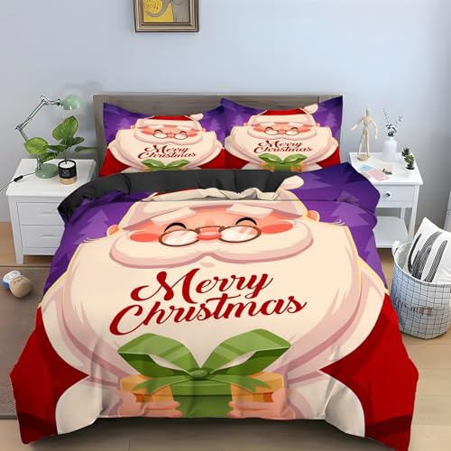 Ensemble de Literie 3 Pièces Microfibre Douce Housse Couette 240x260 Durable