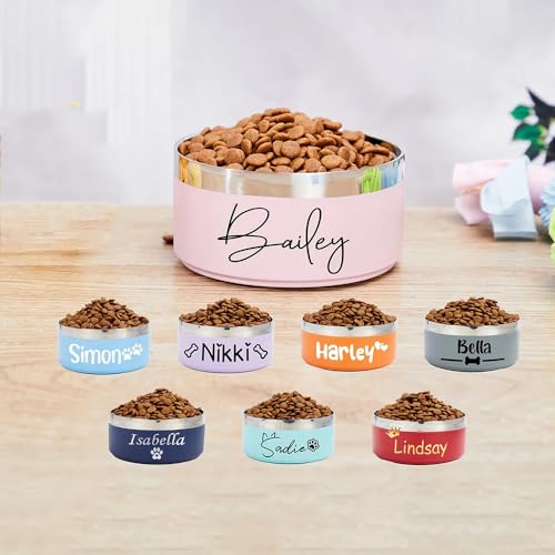 XFZDKJSD Hundenäpfe mit Namen, personalisierbarer Futternapf für Hunde, Wassernäpfe mit Namen (14 cm)