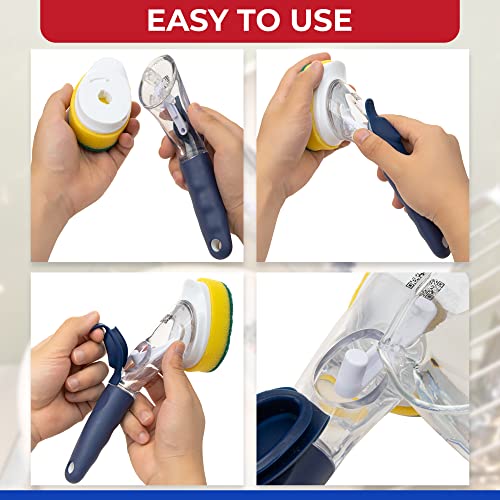 Delaware Durables Dish Wand Sponge Replacement Set - Dishwand Sponge Refills, Heavy Duty Sponge, Dish Sponge, Dishwashing Supplies, Kitchen Sponges, Dish Scrub, Scrubbing Pads - 6 Pieces Pack #TOP3