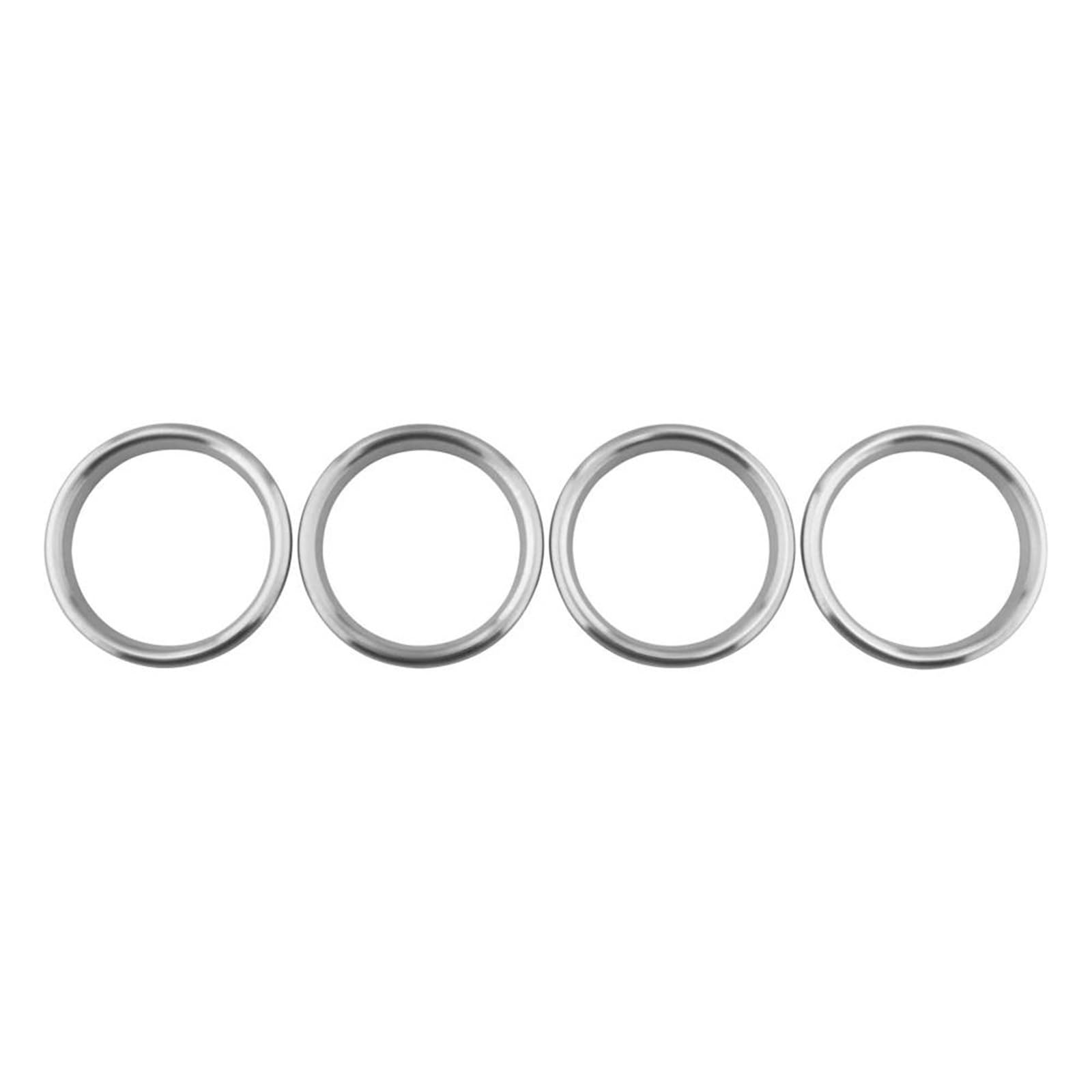 Car Air Outlet Decorative Ring Stickers for A3 S3 8V RS3 Sedan Sportback Limousine Q2 SQ2 GAB for Sline Quattro Vent Trim Cover(Silver)