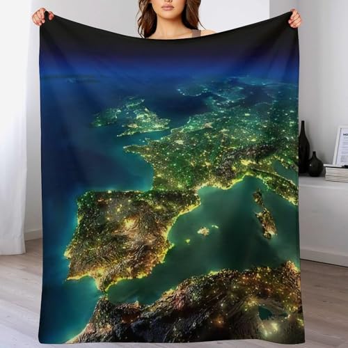 Couverture world map flannel douce finie la sensation de froid sur le canape