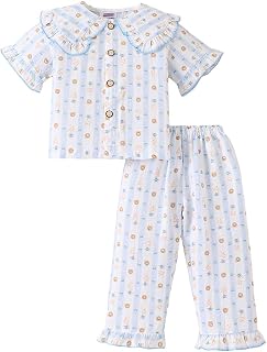 Hopscotch 2-Pc Striped Teddy Ruffled Sleepwear Set Price In India