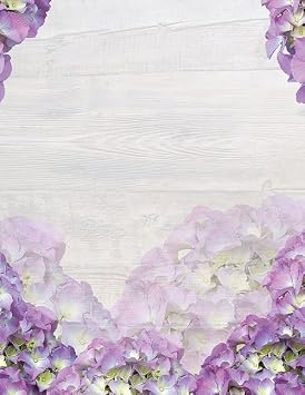 Great Papers! Hydrangea Bouquet Letterhead, for Invitations, Announcements and Personal Messages, Printer Friendly 8.5" x 11", 50 Pack 2023068