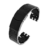 HFERHT Compatible with Swatch Solid Core Metal Bracelet Concave Convex Watch Chain YCS Yas YGS Iron Men and Women's Steel Watchband Ceramic Strap
