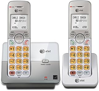 AT&T EL51203 DECT 6.0 Phone with Caller ID/Call Waiting, 2 Cordless Handsets, Silver