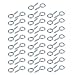 Aexit 12.5mm Inner Home Hardware Dia 45mm Length Zinc Plated Self-Tapping Eye Screw Hook 50pcs Model:67as396qo262