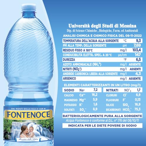 Acqua Fontenoce Ideale Per Lattanti E Adulti Bottiglie 2L Approvata Dal Ministero Della Salute Acqua Minerale Naturale Oligominerale (18 Bottiglie 2L) - 2
