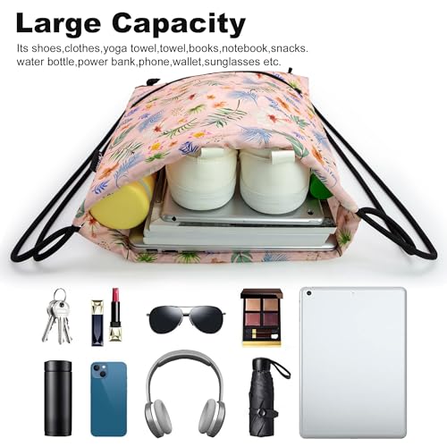 Image of HOLYLUCK Drawstring Backpack Bag Sport Gym Sackpack
