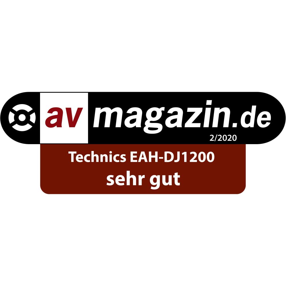 Technics EAH-DJ1200 DJ Kopfhörer, On-Ear, Schwenkarm, abnehmbares Spiralkabel, High-End Stereoklang, schwarz