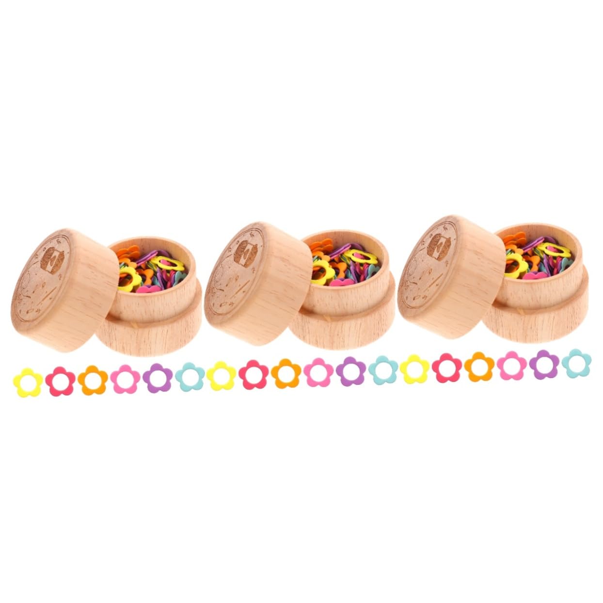 SHINEOFI 3 Juegos Juego De Hebillas Marcadoras Rompecabezas Marcadores De Punto De Punto Marcadores De Punto Para Crochet Equipo Hilo De Bordado Ganchos De Crochet Tejido De Punto De Madera