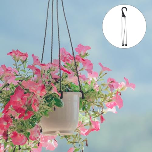 Image of balacoo Hanging Basket Hooks 5-Pack Plastic Flower Pot Hangers for Outdoor Balcony Garden Patio with Swivel Design and Strong Load-Bearing Capacity