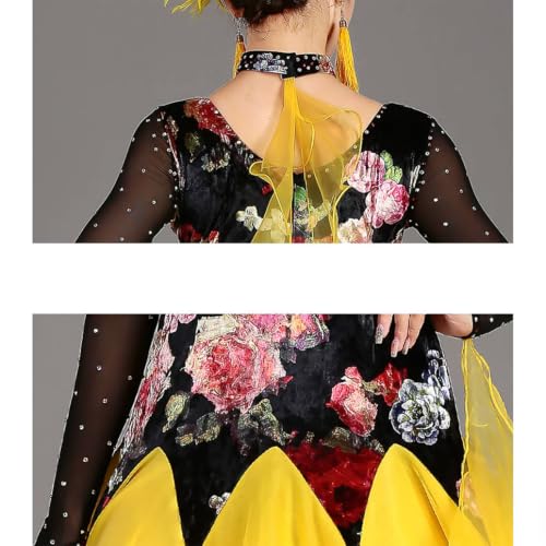 Robe de danse standard style international en velours premium