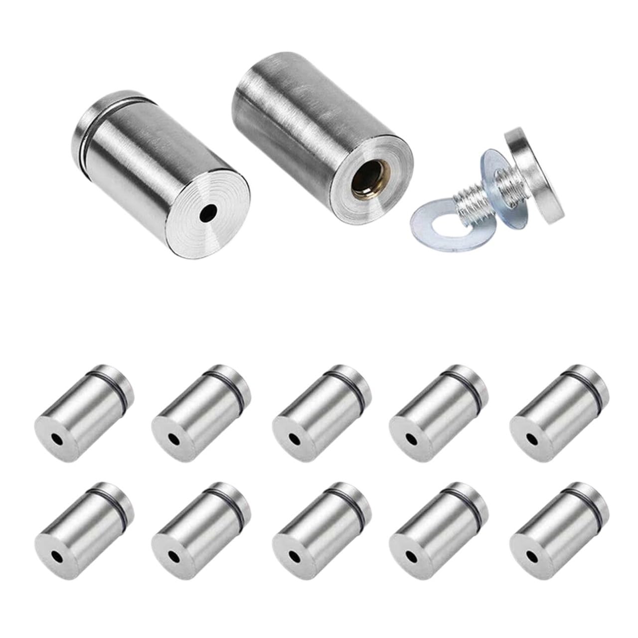 Mirror Clips Standoff Screws 100pc Advertising Nails Bolts Decorative Wall Mount Glass/Acrylic Sign Fixing Fasteners Hardware