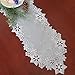 Simhomsen Embroidered Silver Snowflakes Table Runners for Christmas Holiday and Winter (Silver, 14×69 inches)