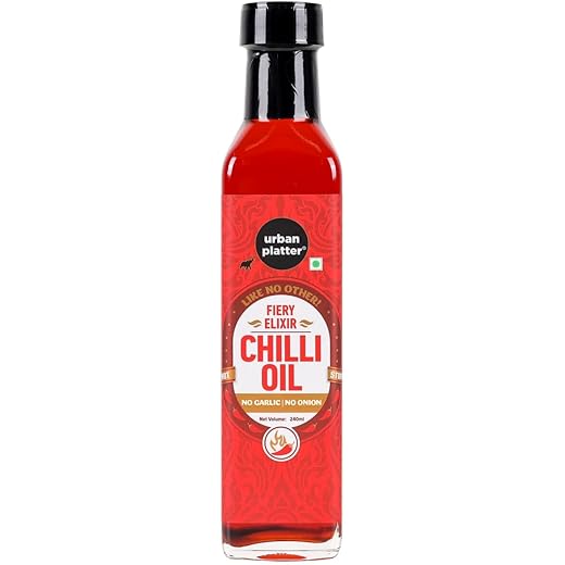 Urban Platter Jain Chilli Oil, 240ml (No Onion | No Garlic | Loaded with Flavour)
