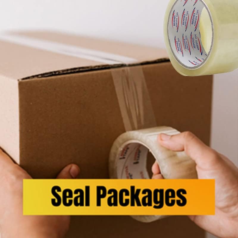 Image of Transparent Cello Tape 2 Inch Multipurpose Clear Tape For Home And Office Use, Decorating And Diy Industrial Packaging Tape Box Packing 100 Meter Pack of 3