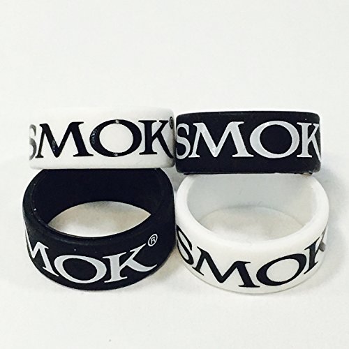21mm Silicone Tank Band Ring Bumper Bands with Logo Wholesale Option (Smok 4-Pack (2 of Each Color))