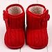 DZT1968® Baby Girl Soft Sole Anti Slip Prewalker Shoes Snow Boots Socks With Bowknot (9~12 Months, Red)