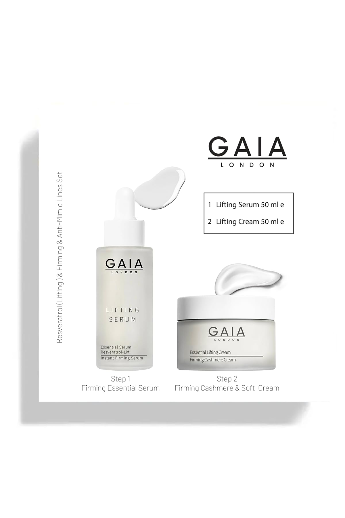 Yaşlanma ve Kırışıklık Karşıtı Dolgunlaştırıcı Bakım Seti Lifting Serum 50ml ve Lifting Krem 50ml